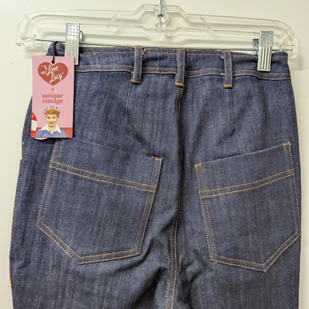 NWT Rockabilly XS & S Retro Cropped Jeans- "I Love Lucy" by Unique Vintage - Picture 8 of 13